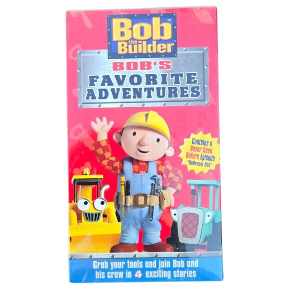 Bob The Builder VHS Favorite Adventures 4 Exciting Stories Kids Cartoon 2003 Sea - Picture 1 of 8